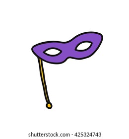 doodle icon. carnival mask. Mardi Gras symbol. vector illustration
