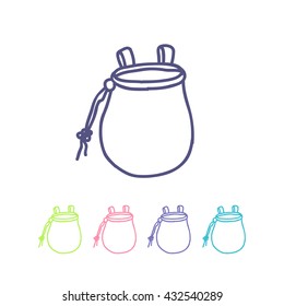 doodle icon. chalk bag. vector illustration