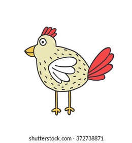 doodle icon. chicken. vector illustration