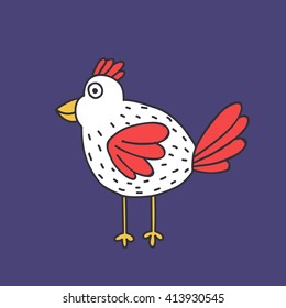 doodle icon. chicken. vector illustration