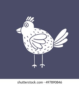 doodle icon. chicken. vector illustration