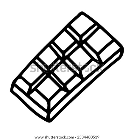 Doodle icon of chocolate bar