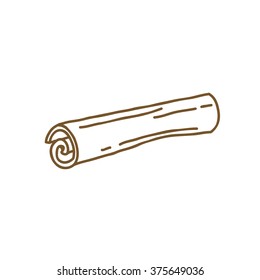 doodle icon. cinnamon. vector illustration