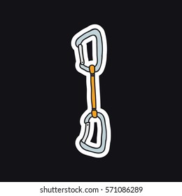 doodle icon. climbing gear. vector illustration