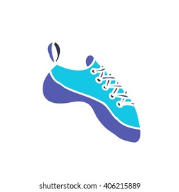 doodle icon. climbing shoes. vector illustration