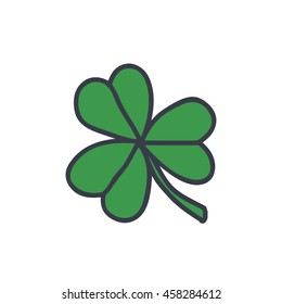 Fourleaf Realistic Lucky Clover Leaf On Stock Vector (Royalty Free ...