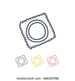 doodle icon. condom. vector illustration