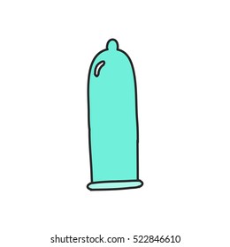 doodle icon. condom. vector illustration