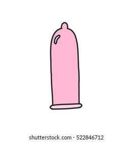 doodle icon. condom. vector illustration