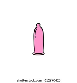 doodle icon. condom. vector illustration