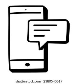 Doodle-Symbol für Konversation im modernen, editierbaren Stil 