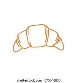 doodle icon. croissant. vector illustration