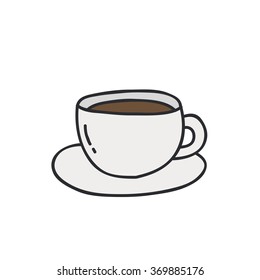 doodle icon. cup of coffee. vector illustration