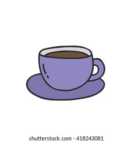doodle icon. cup of coffee. vector illustration