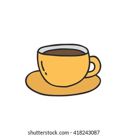 doodle icon. cup of coffee. vector illustration