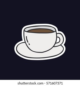 doodle icon. cup of coffee. vector illustration