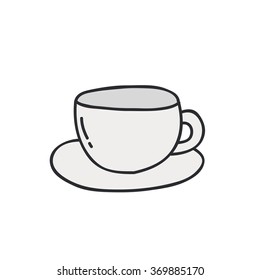 doodle icon. cup. vector illustration