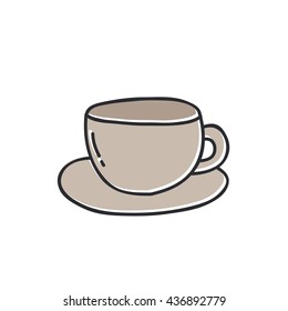 doodle icon. cup. vector illustration