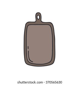 doodle icon. cutting board. vector illustration