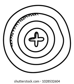 Doodle icon dartboard