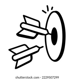 Ein doodles Symbol mit dem Ziel