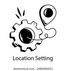 Here’s a doodle icon depicting location setting 