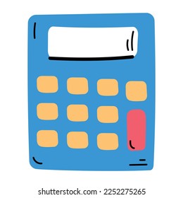 A doodle icon design of calculator 