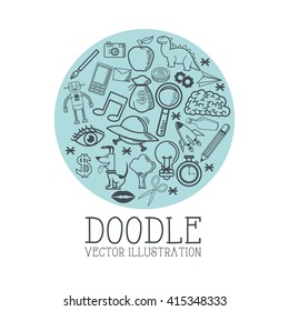 Doodle icon design. cartoon icon. draw concept