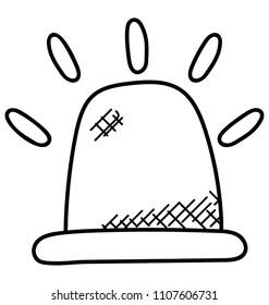 
doodle icon design of emergency alarm
