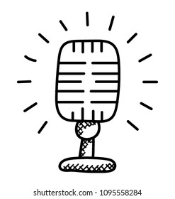 
doodle icon design of mic, wireless radio mic
