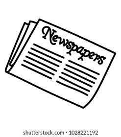 A doodle icon design of newspaper