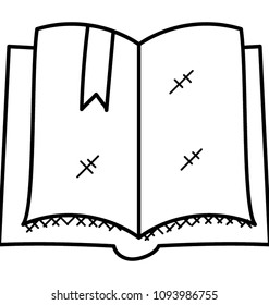 
doodle icon design of open book, education concept
