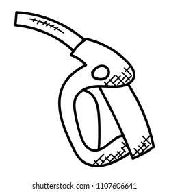 
Doodle icon design of pump nozzle 
