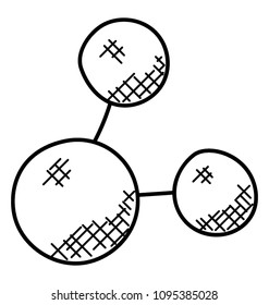 
Doodle icon design of sharing symbol
