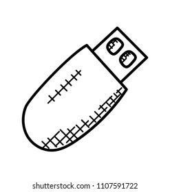 
Doodle icon design of storage device usb
