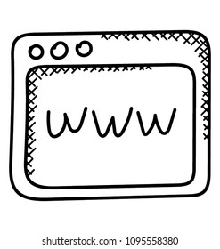 
doodle icon design of a web interface
