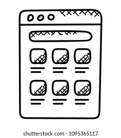 
doodle icon design of web layouts
