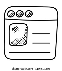 
doodle icon design of web layouts
