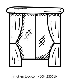 
doodle icon design of window 
