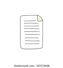 doodle icon. docunent. vector illustration