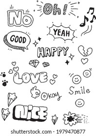 pincel vectorial de dibujo de icono de doodle