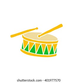 doodle icon. drum. vector illustration