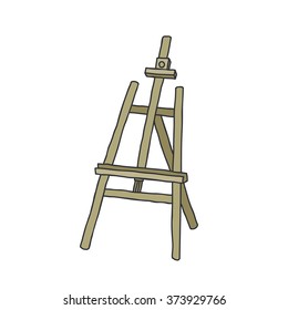 doodle icon. easel. vector illustration