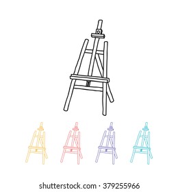 doodle icon. easel. vector illustration