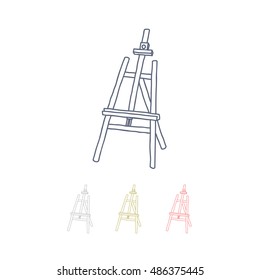 doodle icon. easel. vector illustration