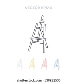 doodle icon. easel. vector illustration