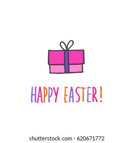 doodle icon. Easter card. vector illustration