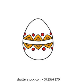 doodle icon. Easter egg. vector illustration
