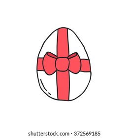 doodle icon. Easter egg. vector illustration