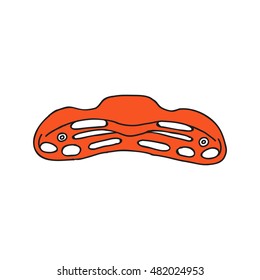 doodle icon. fingerboard for climbers. vector illustration